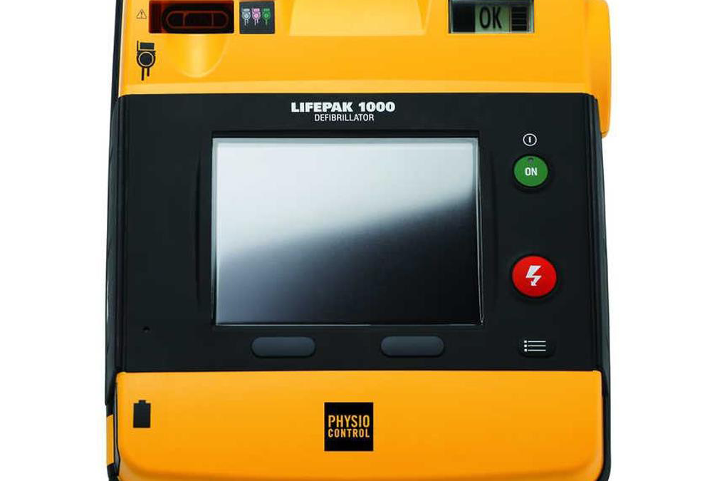 LIFEPAK® 1000 mit EKG-Anzeige und dreipoligem EKG-Kabel AED Defibrillator